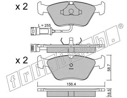 Комплект тормозных колодок, дисковый тормоз