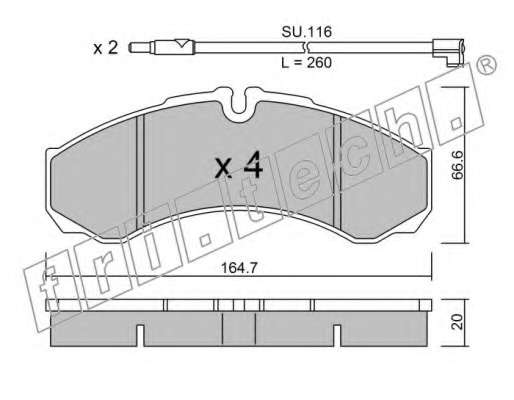 Комплект тормозных колодок, дисковый тормоз