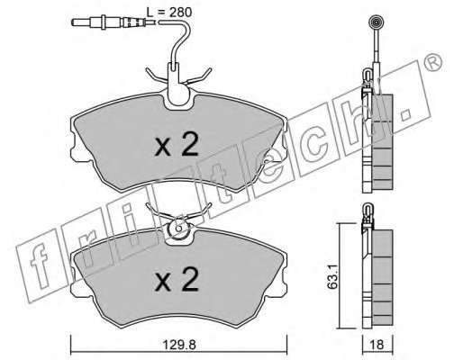 Комплект тормозных колодок, дисковый тормоз