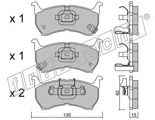 Комплект тормозных колодок, дисковый тормоз