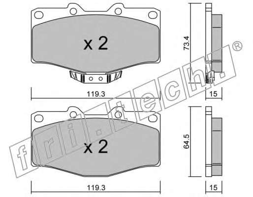 Комплект тормозных колодок, дисковый тормоз