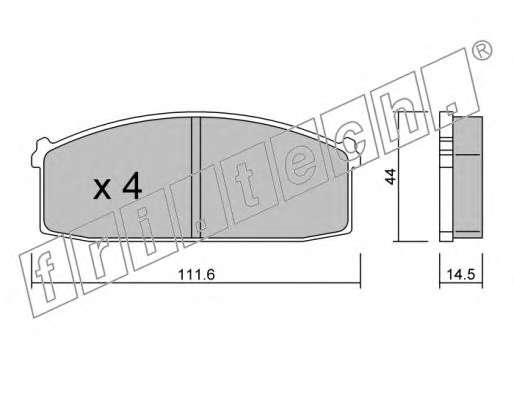 Комплект тормозных колодок, дисковый тормоз