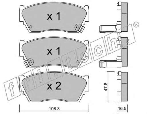 Комплект тормозных колодок, дисковый тормоз