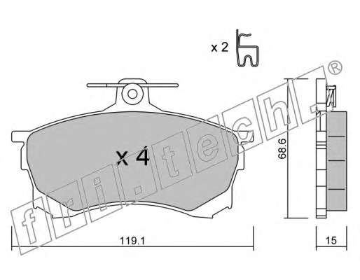 Комплект тормозных колодок, дисковый тормоз