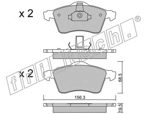 Комплект тормозных колодок, дисковый тормоз