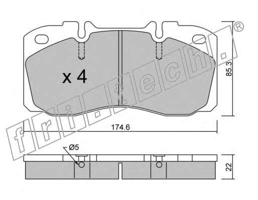 Комплект тормозных колодок, дисковый тормоз