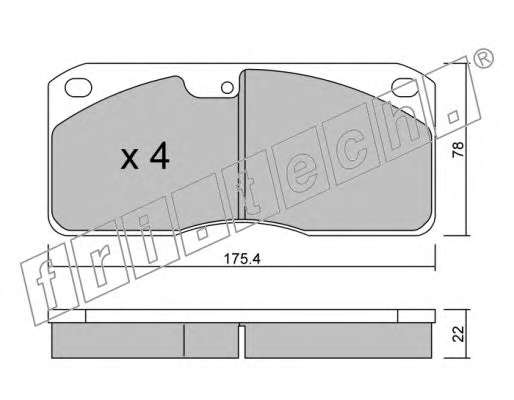 Комплект тормозных колодок, дисковый тормоз