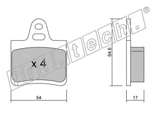 Комплект тормозных колодок, дисковый тормоз