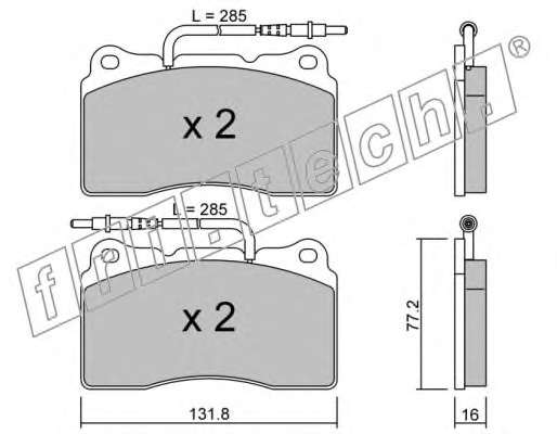 Комплект тормозных колодок, дисковый тормоз