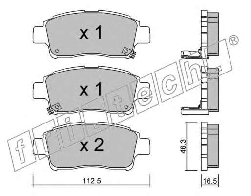 Комплект тормозных колодок, дисковый тормоз