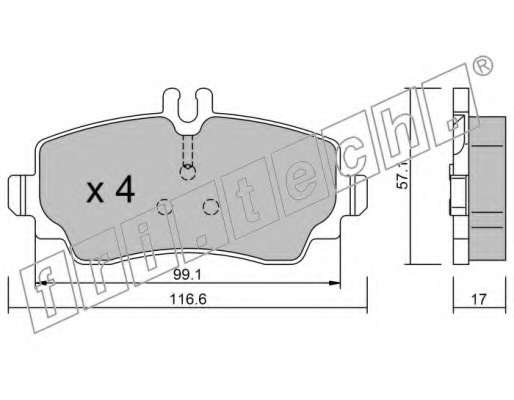 Комплект тормозных колодок, дисковый тормоз