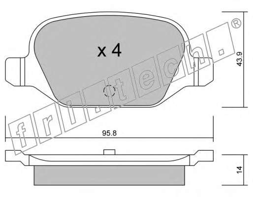 Комплект тормозных колодок, дисковый тормоз