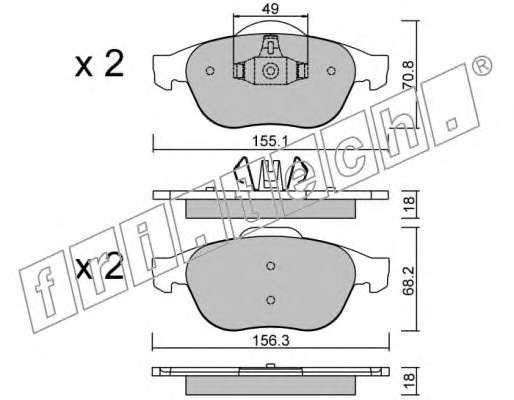 Комплект тормозных колодок, дисковый тормоз