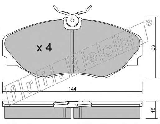 Комплект тормозных колодок, дисковый тормоз