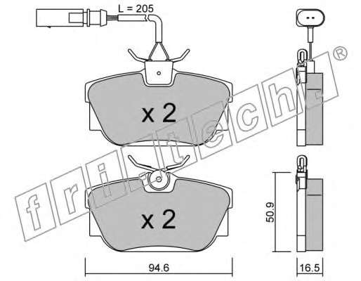 Комплект тормозных колодок, дисковый тормоз