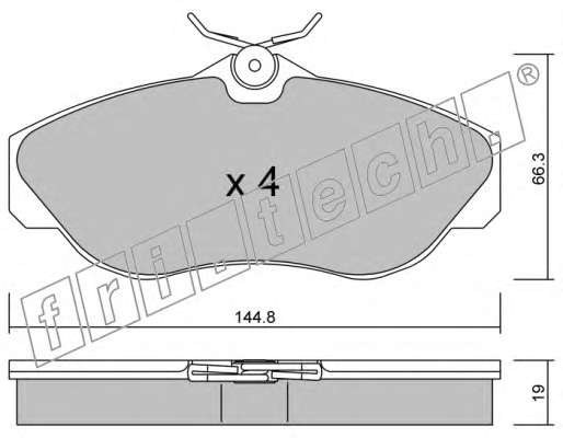 Комплект тормозных колодок, дисковый тормоз