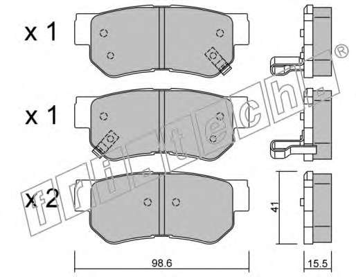 Комплект тормозных колодок, дисковый тормоз