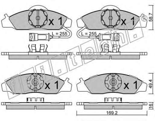 Комплект тормозных колодок, дисковый тормоз