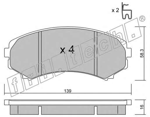 Комплект тормозных колодок, дисковый тормоз