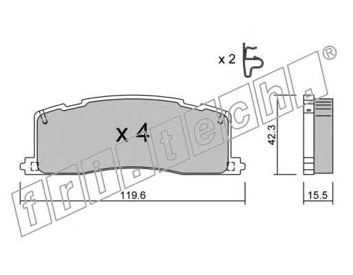 Комплект тормозных колодок, дисковый тормоз