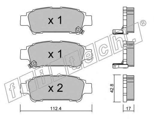 Комплект тормозных колодок, дисковый тормоз