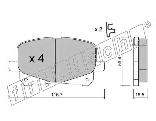Комплект тормозных колодок, дисковый тормоз