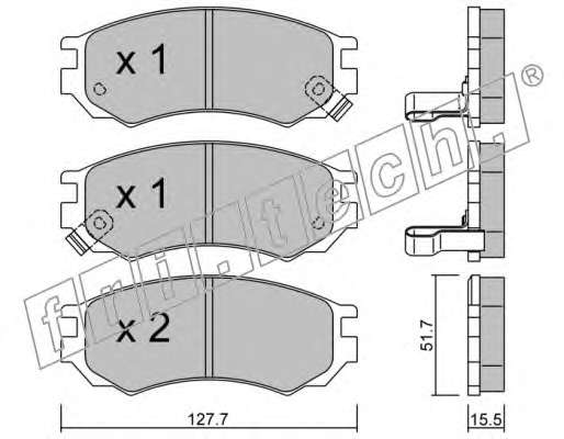 Комплект тормозных колодок, дисковый тормоз