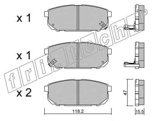 Комплект тормозных колодок, дисковый тормоз