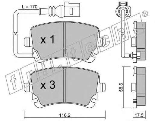 Комплект тормозных колодок, дисковый тормоз