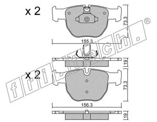 Комплект тормозных колодок, дисковый тормоз