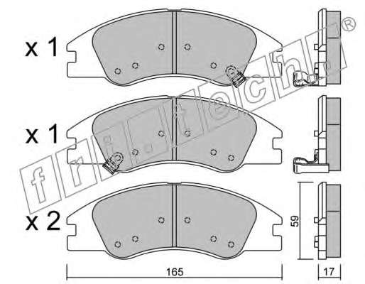Комплект тормозных колодок, дисковый тормоз