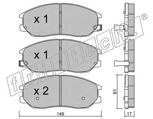 Комплект тормозных колодок, дисковый тормоз