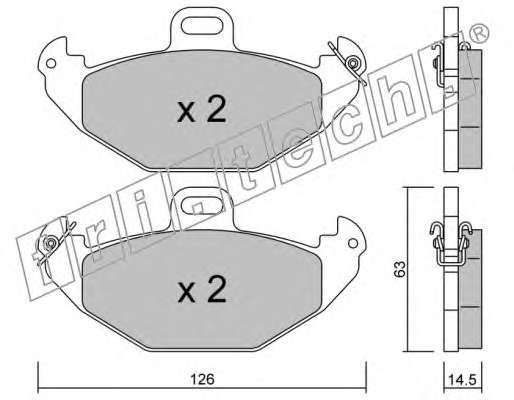 Комплект тормозных колодок, дисковый тормоз