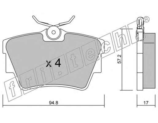 Комплект тормозных колодок, дисковый тормоз