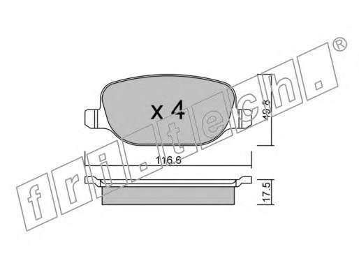 Комплект тормозных колодок, дисковый тормоз