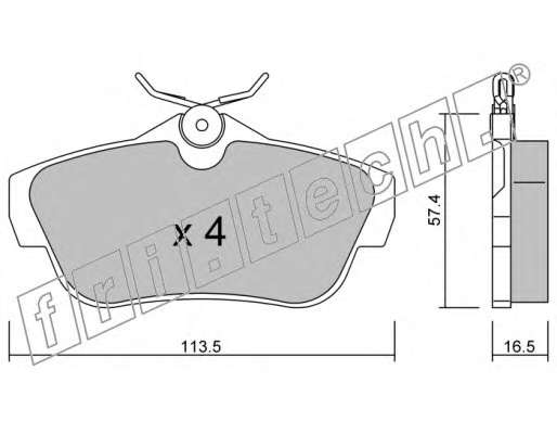 Комплект тормозных колодок, дисковый тормоз