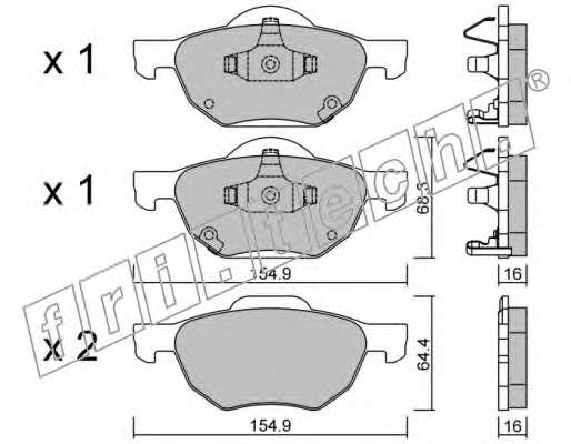 Комплект тормозных колодок, дисковый тормоз