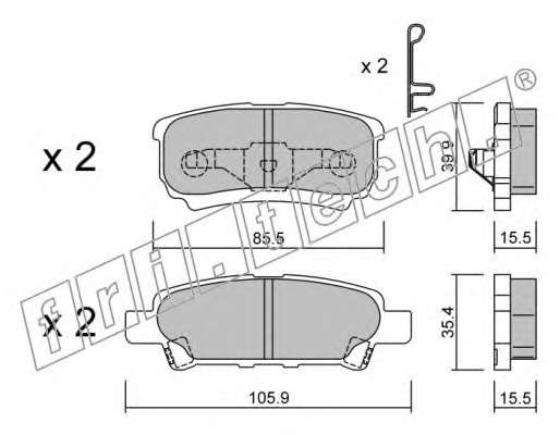 Комплект тормозных колодок, дисковый тормоз