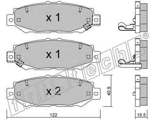 Комплект тормозных колодок, дисковый тормоз