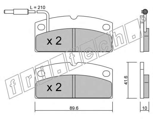 Комплект тормозных колодок, дисковый тормоз