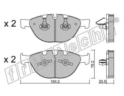 Комплект тормозных колодок, дисковый тормоз