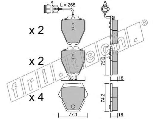 Комплект тормозных колодок, дисковый тормоз