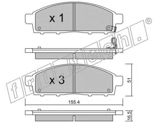 Комплект тормозных колодок, дисковый тормоз