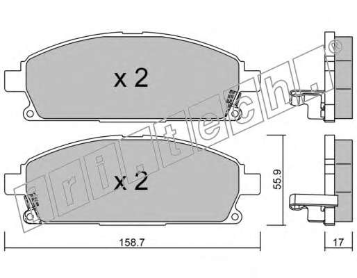 Комплект тормозных колодок, дисковый тормоз