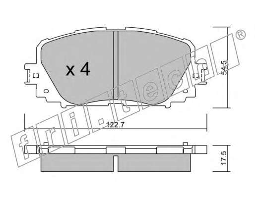 Комплект тормозных колодок, дисковый тормоз