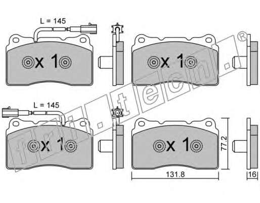 Комплект тормозных колодок, дисковый тормоз