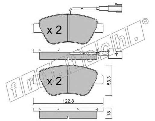 Комплект тормозных колодок, дисковый тормоз