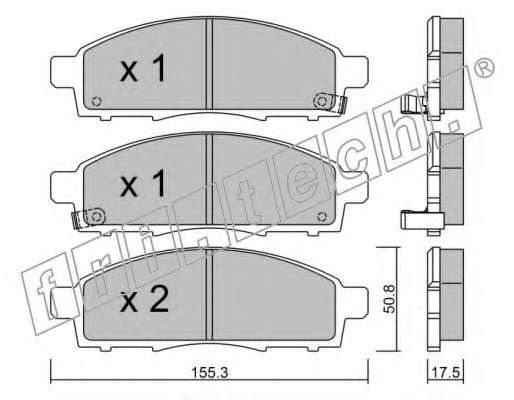 Комплект тормозных колодок, дисковый тормоз