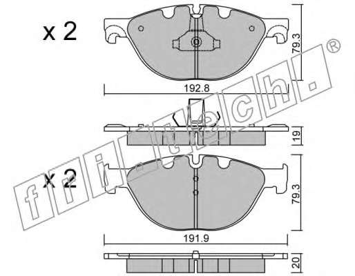 Комплект тормозных колодок, дисковый тормоз