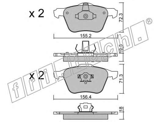 Комплект тормозных колодок, дисковый тормоз